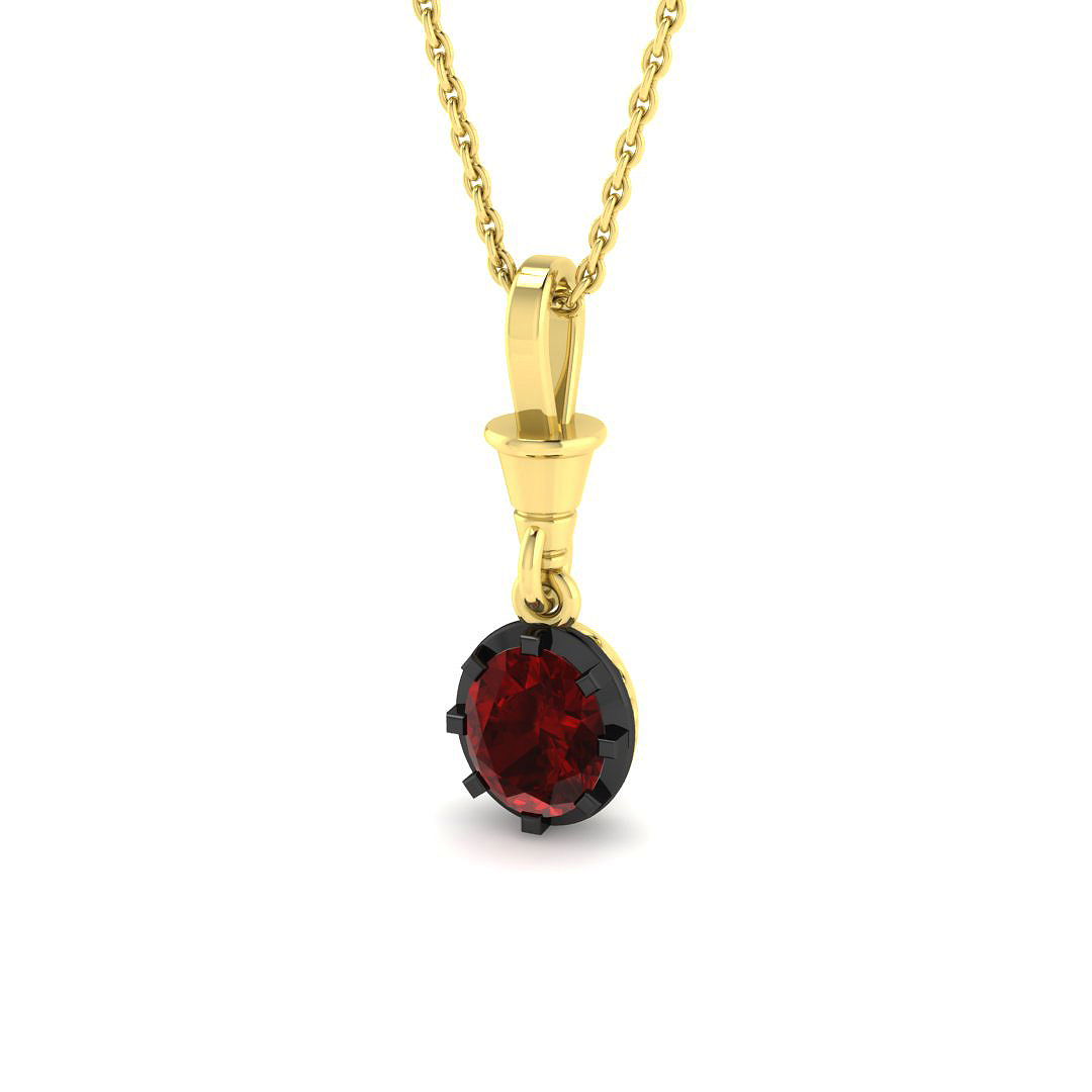 Solitaire Pendant in 9K Yellow Gold