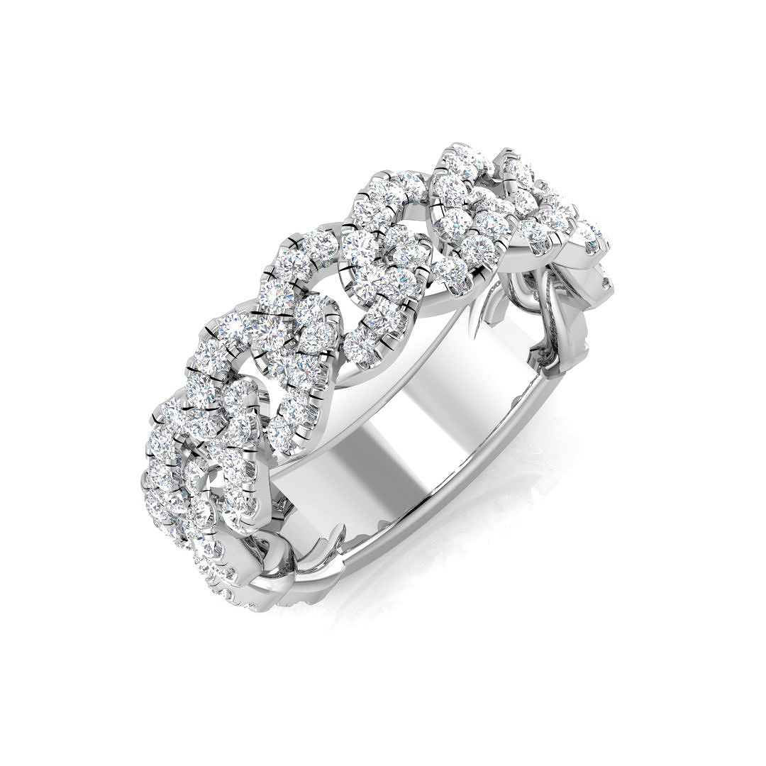 0.82ct Natural Diamond Fancy Ring in 9K White Gold