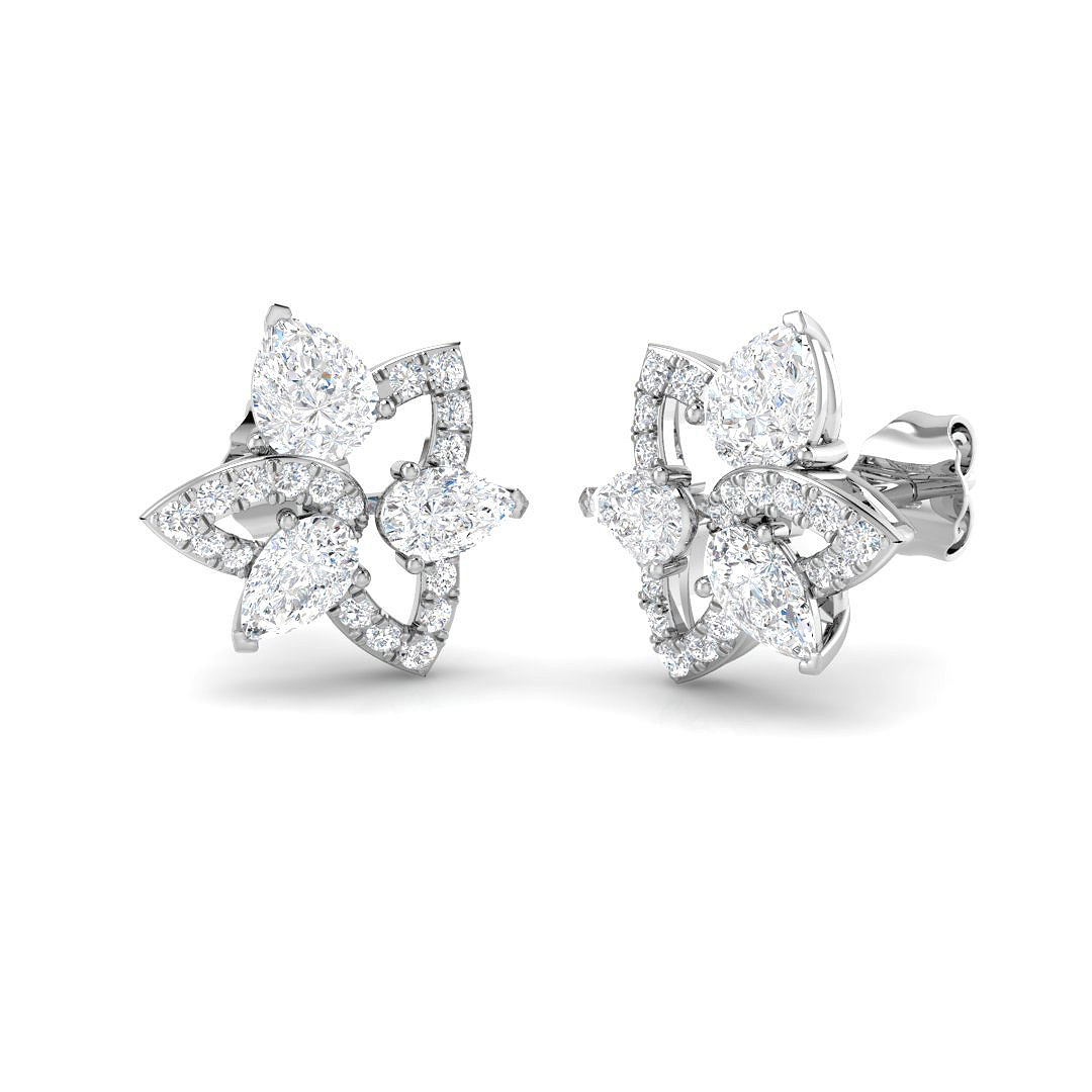 1.49ct Lab-Grown Diamond Fancy Earrings in 9K White Gold