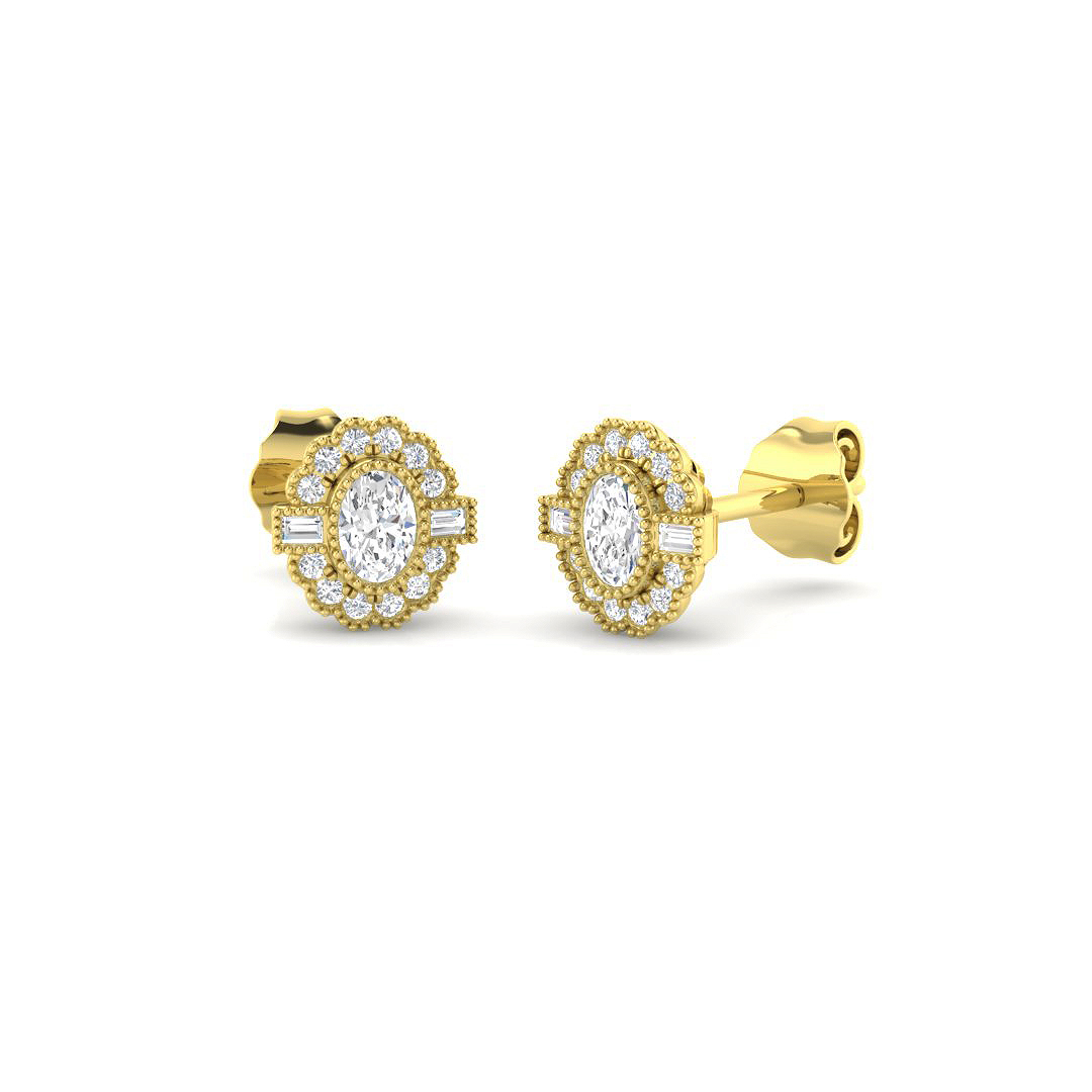 0.32ct Natural Diamond Earrings Earrings in 9K Yellow Gold