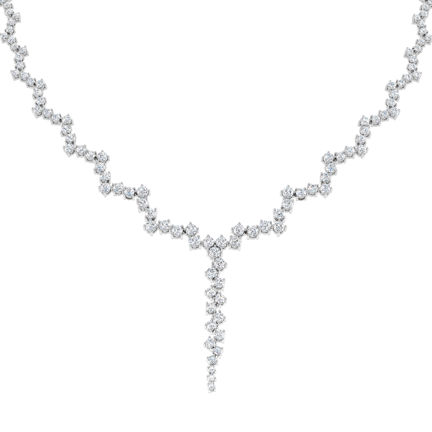 13.89ct Lab-Grown Diamond Fancy Necklace in 9K White Gold