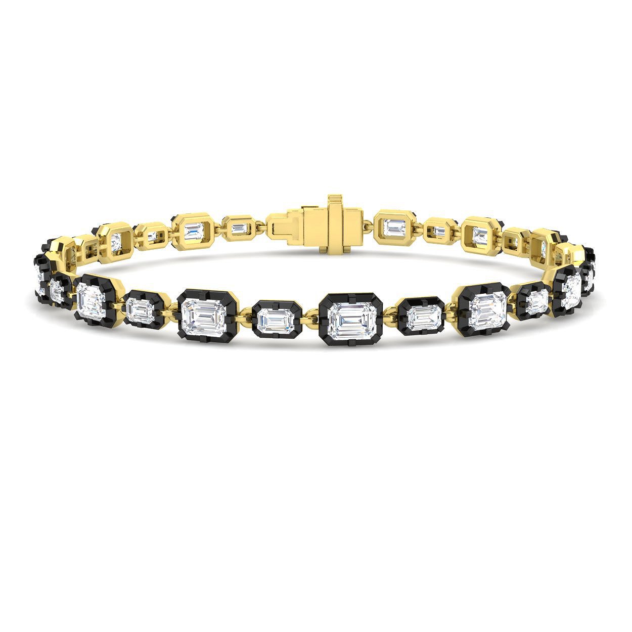 5.97ct Lab-Grown Diamond Tennis Bracelet in 9K Yellow Gold