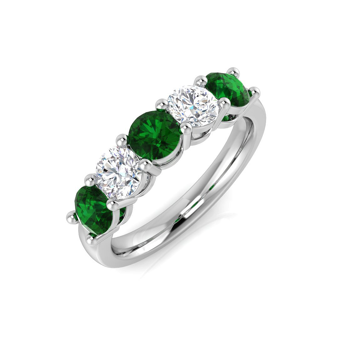 Emerald Ring in Platinum Platinum