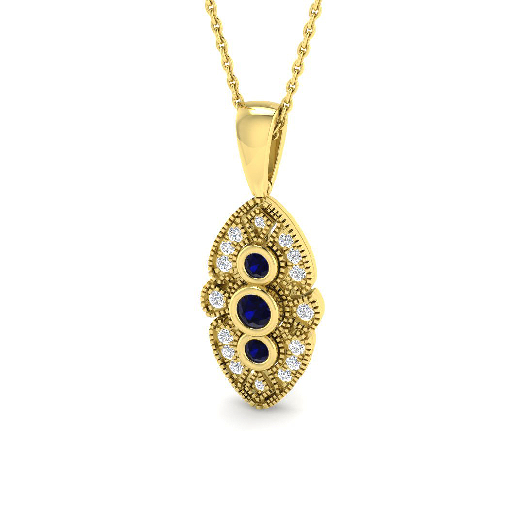 Vintage Pendant in 9K Yellow Gold