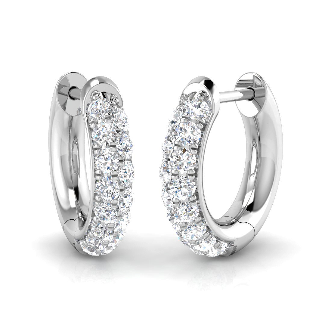 0.40ct Lab-Grown Diamond Hoops Earrings in 9K White Gold