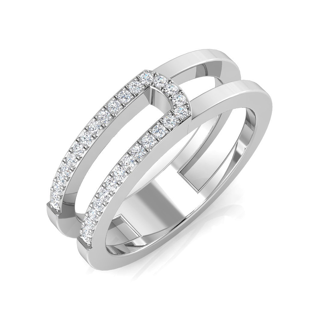 0.13ct Natural Diamond Fancy Ring in Platinum Platinum