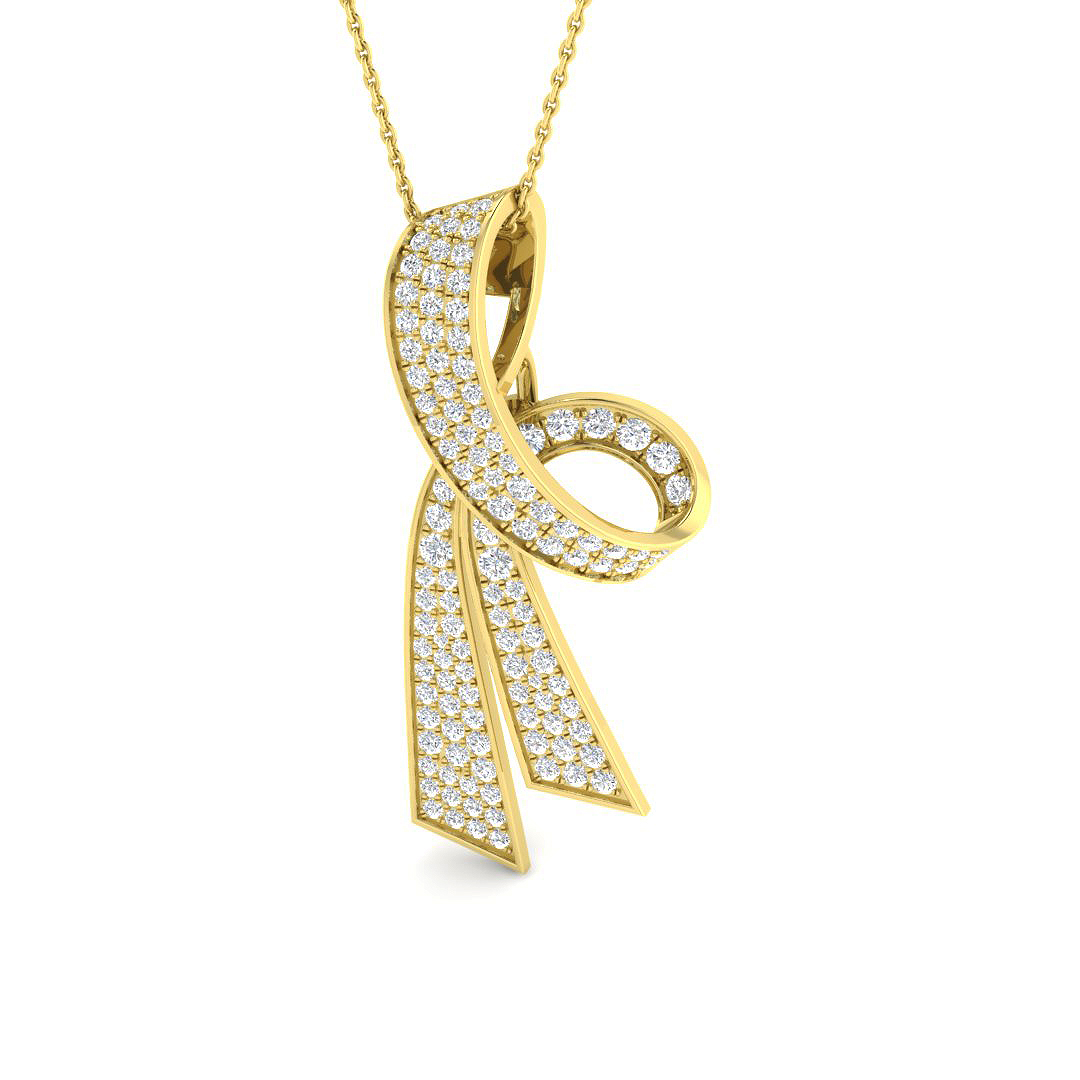1.57ct Lab-Grown Diamond Fancy Pendant in 9K Yellow Gold