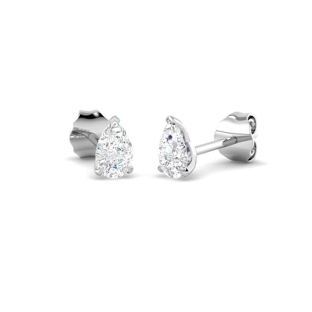 0.45ct Lab-Grown Diamond Solitaire Earrings in 9K White Gold