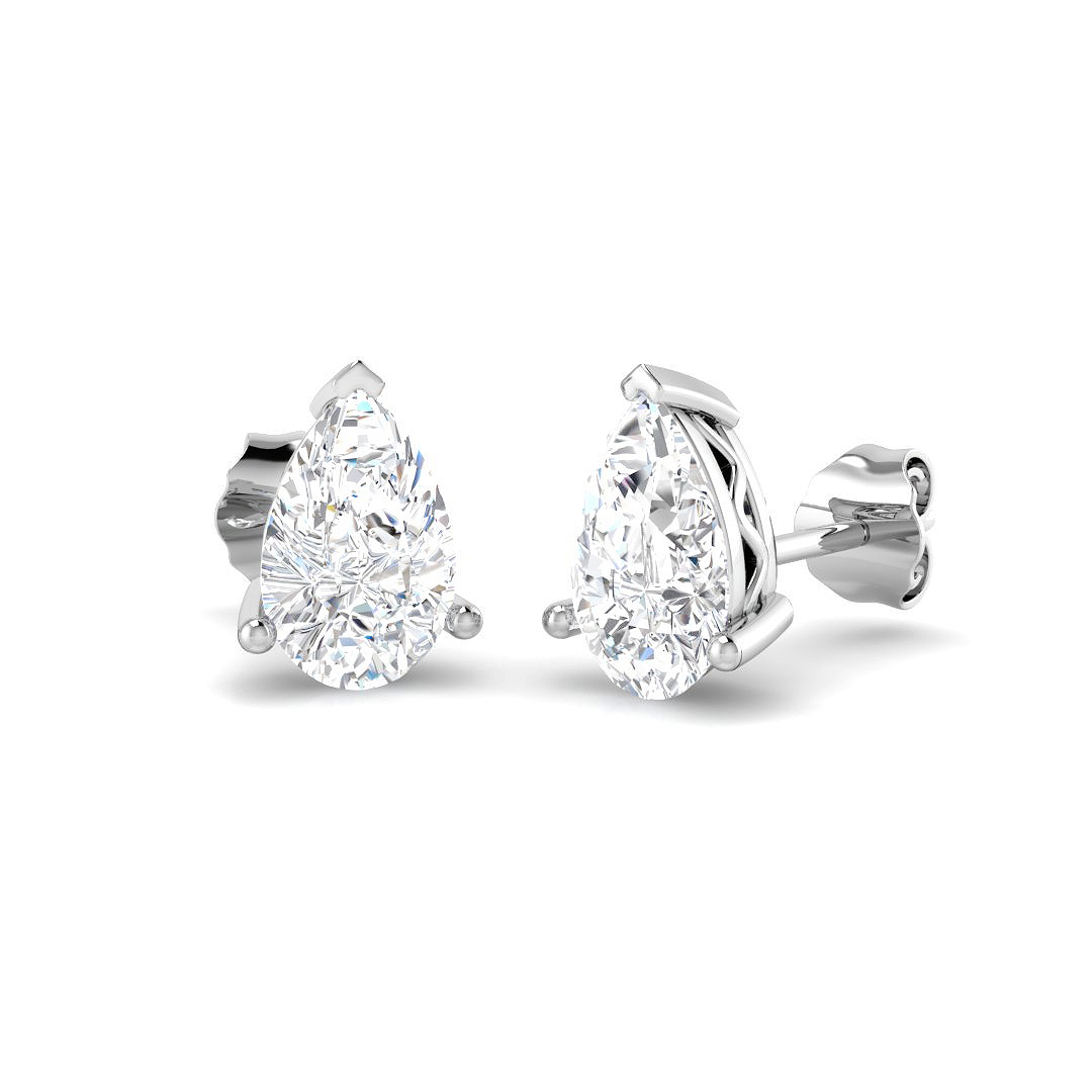 2.00ct Lab-Grown Diamond Solitaire Earrings in 9K White Gold