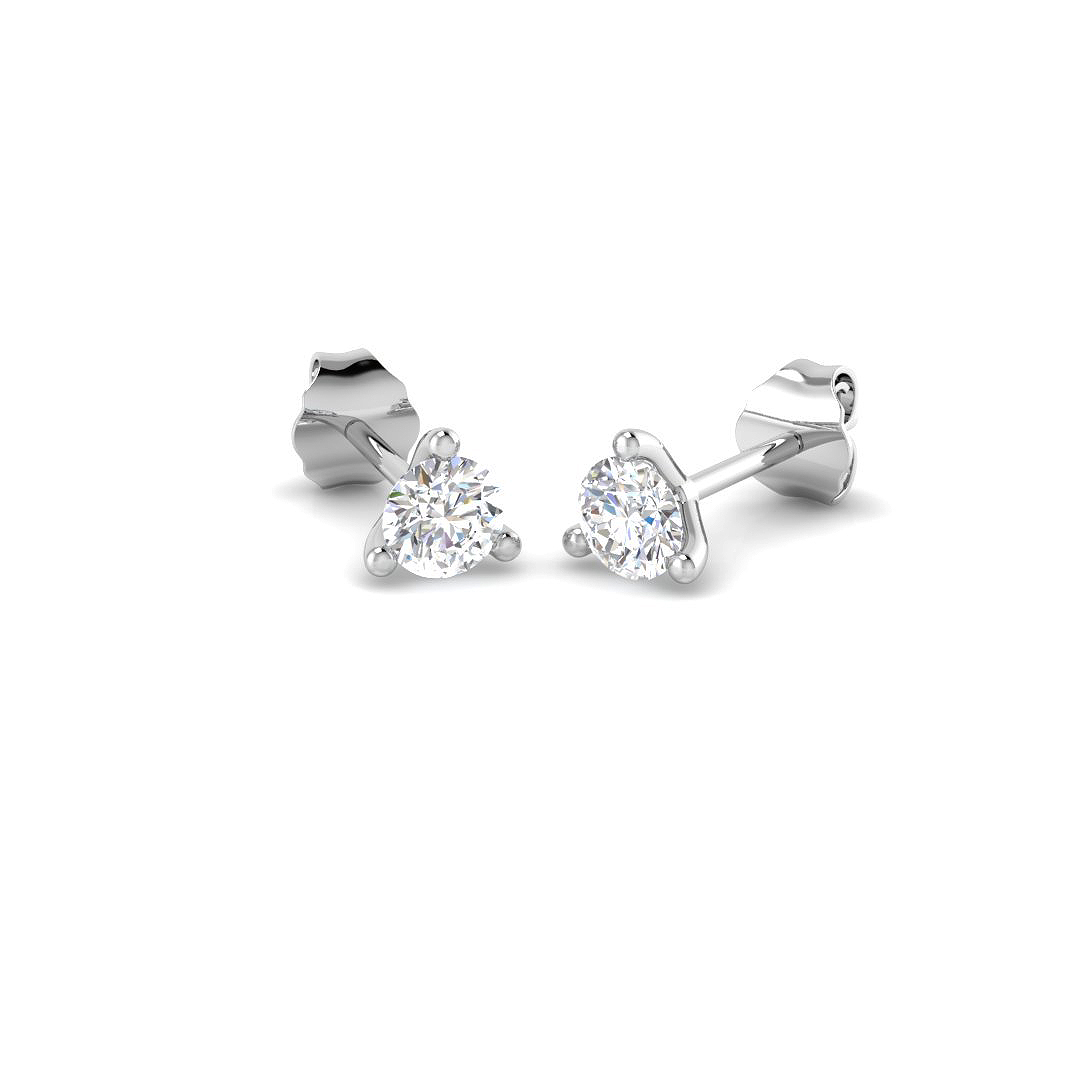 0.58ct Lab-Grown Diamond Solitaire Earrings in 9K White Gold