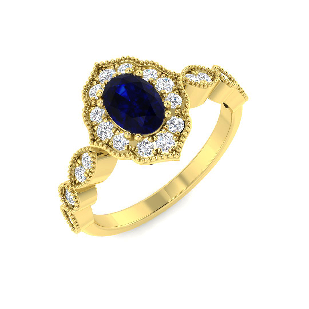 Vintage Ring in 9K Yellow Gold