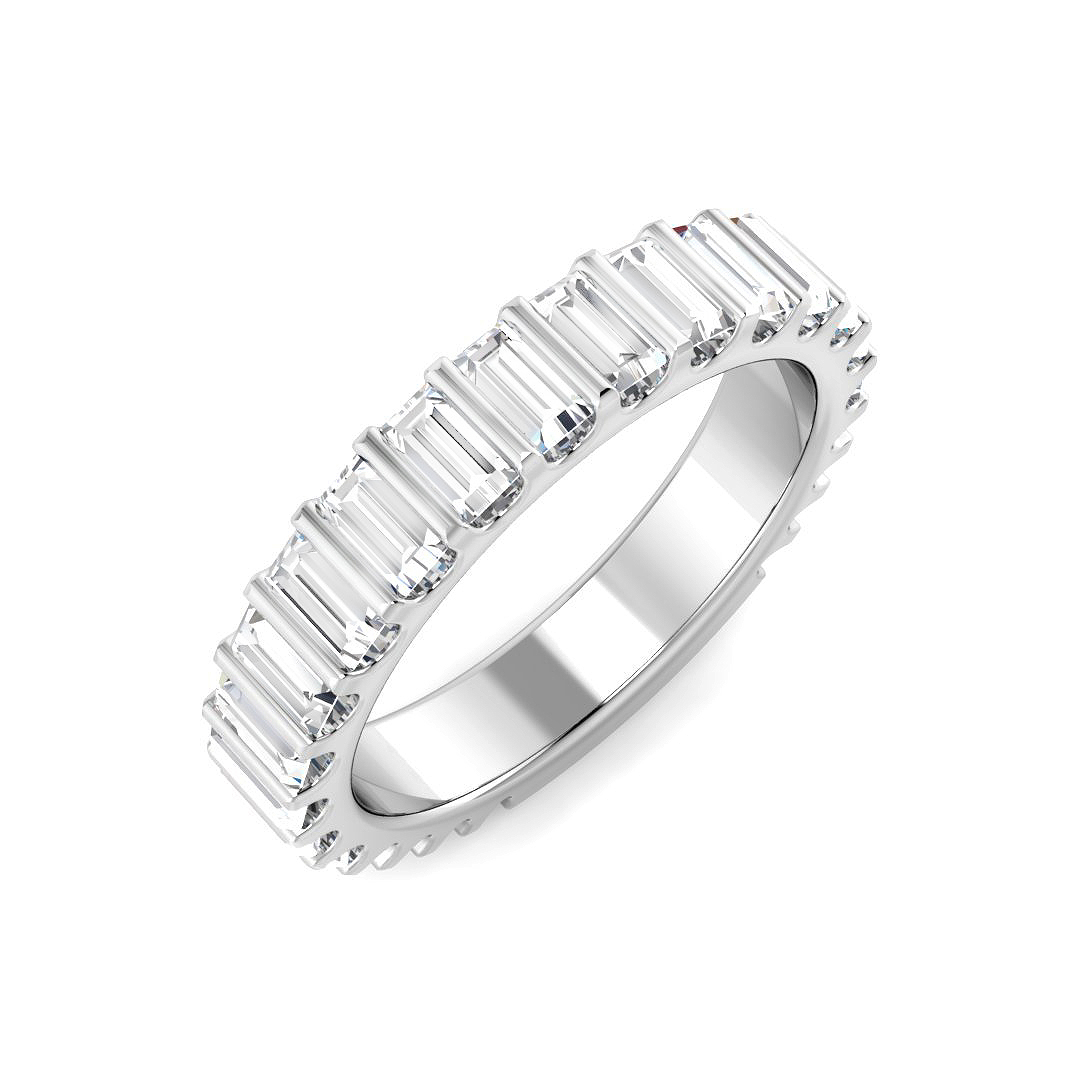 1.06ct Natural Diamond Half Eternity Ring in Platinum Platinum