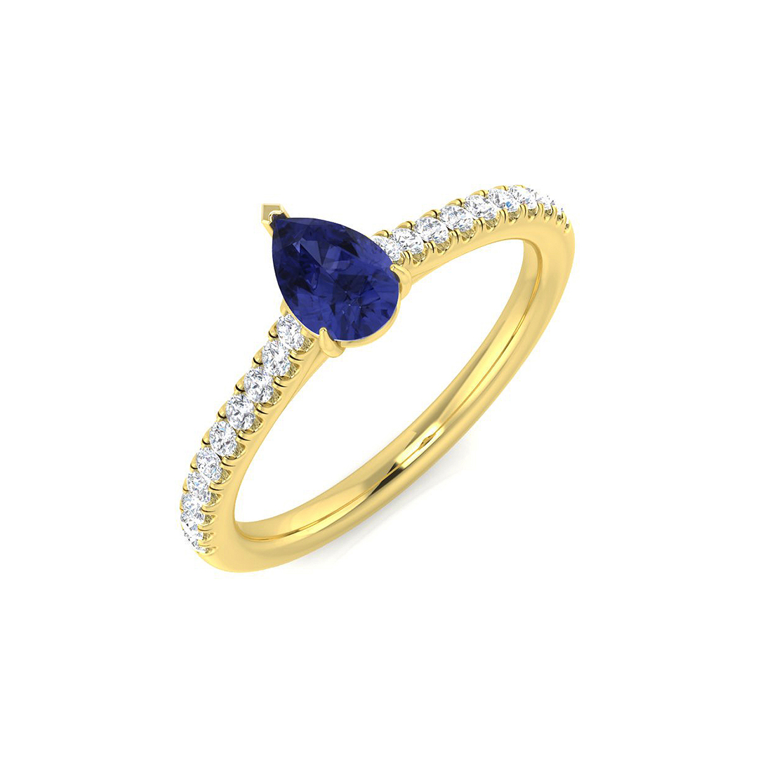 Multi Sapphire Ring in 18K Yellow Gold