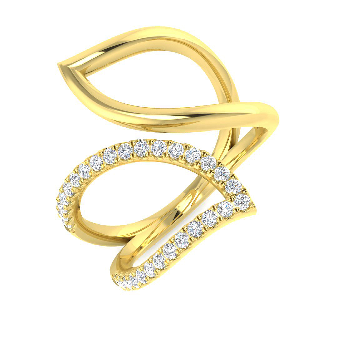0.28ct Lab-Grown Diamond Fancy Ring in 9K Yellow Gold