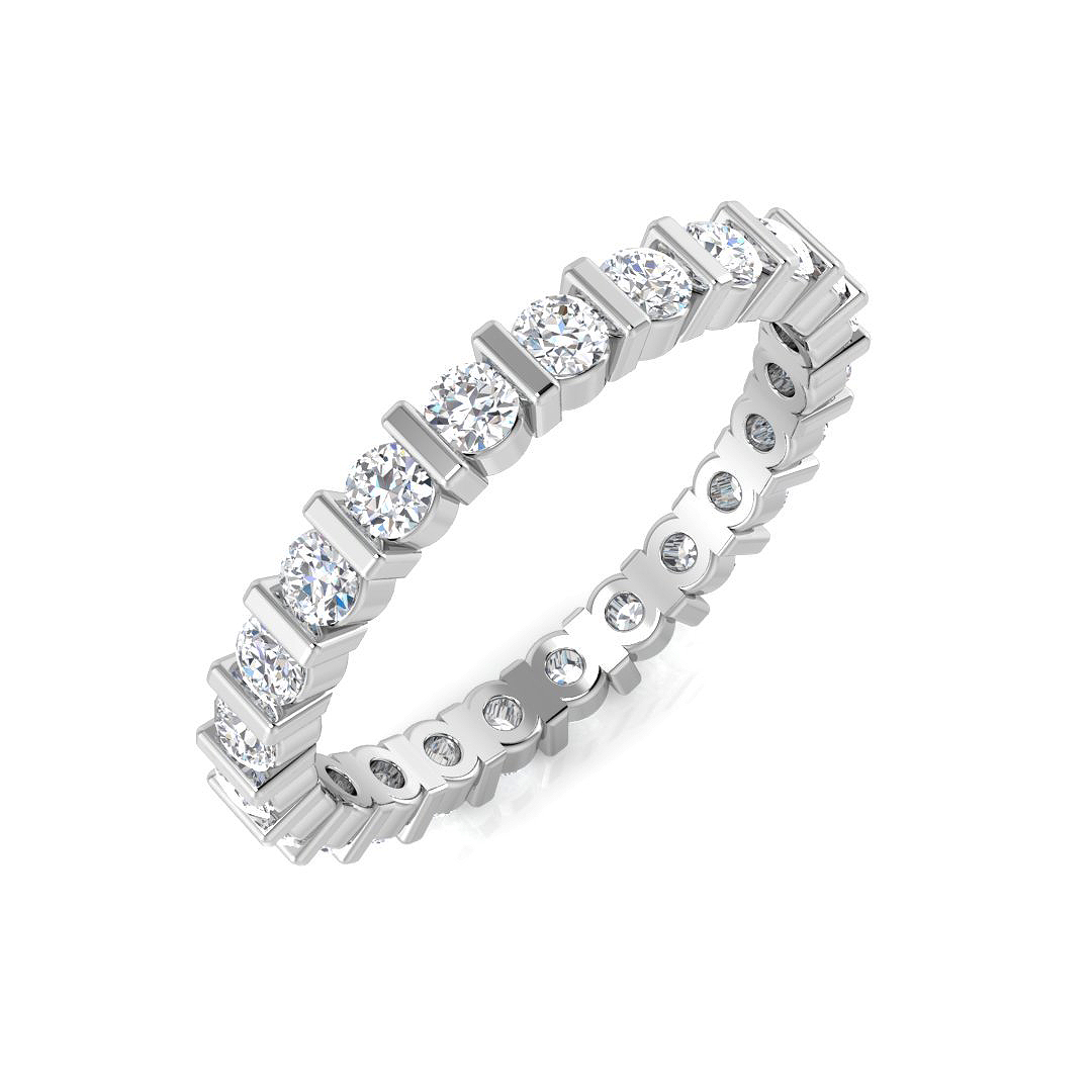 1.02ct Natural Diamond Full Eternity Ring in Platinum Platinum