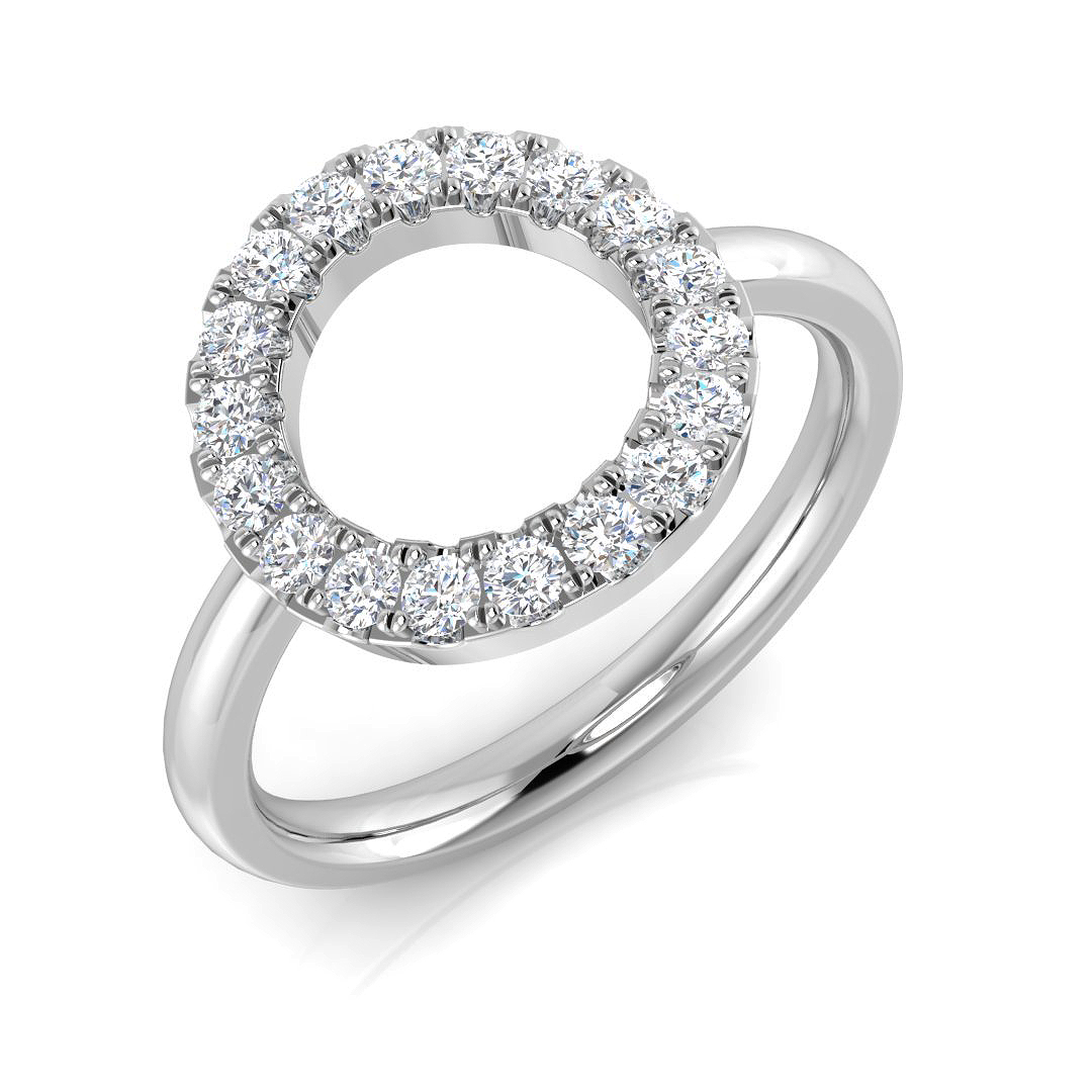 0.33ct Lab-Grown Diamond Circle of Life Ring in 9K White Gold