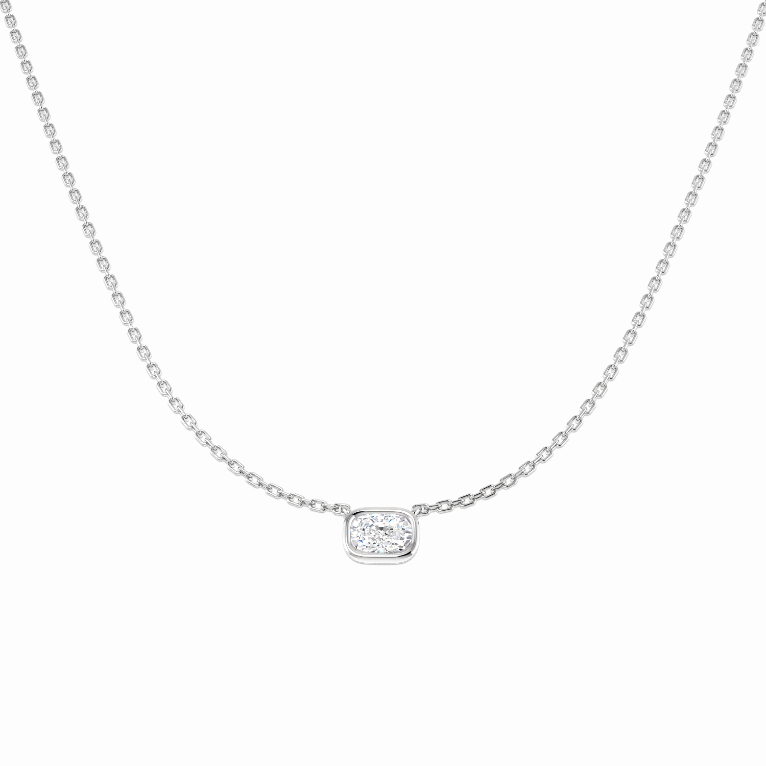 0.57ct Lab-Grown Diamond Solitaire Necklace in 9K White Gold