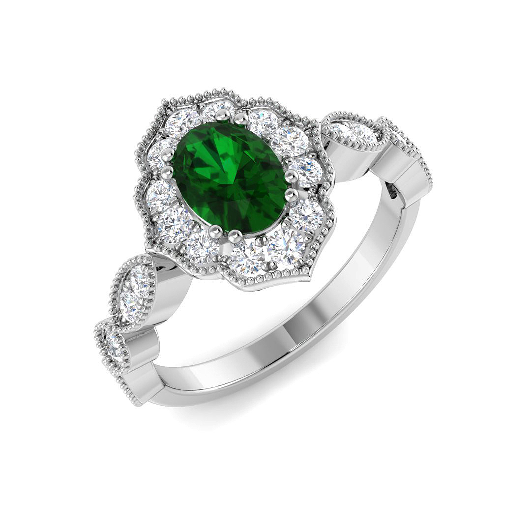 1.12ct Lab-Grown Diamond Rings Ring in 9K White Gold