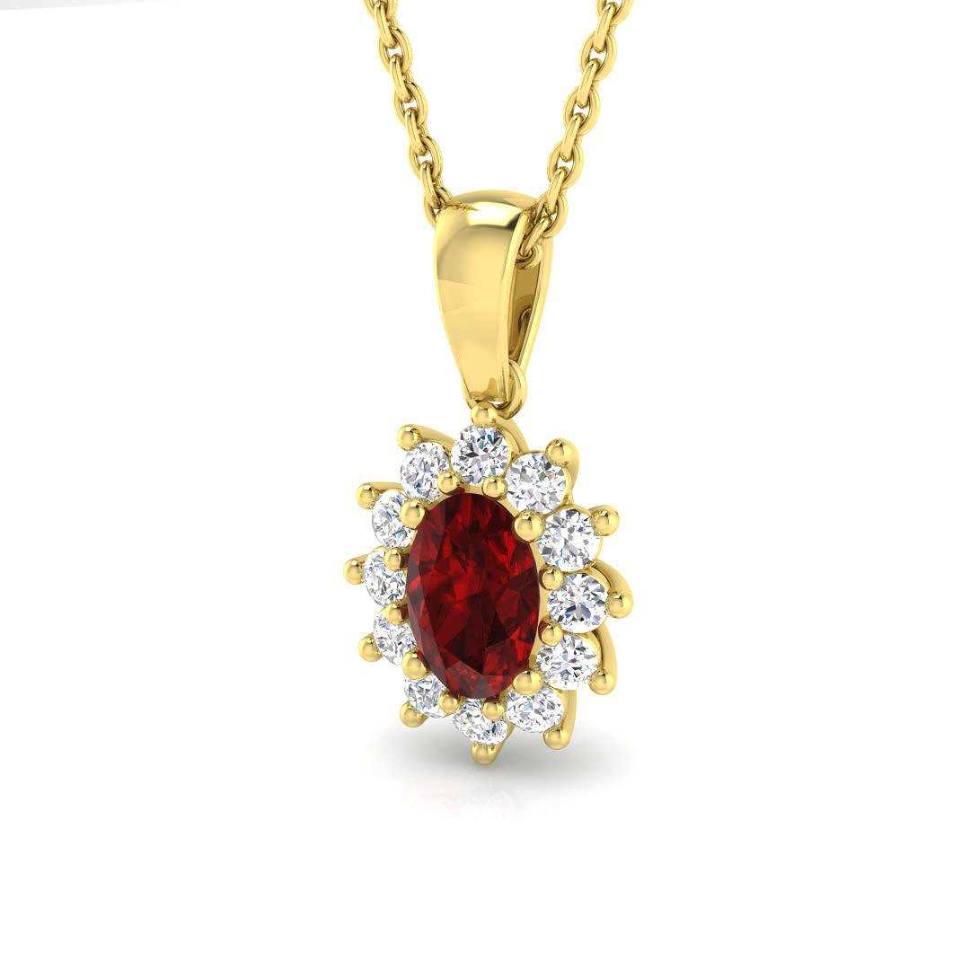 Ruby Pendant in 18K Yellow Gold