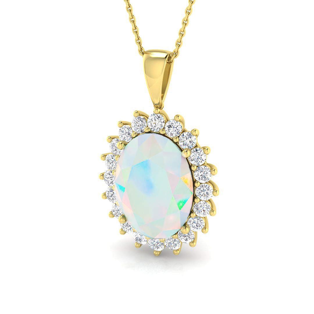Opal Pendant in 9K Yellow Gold
