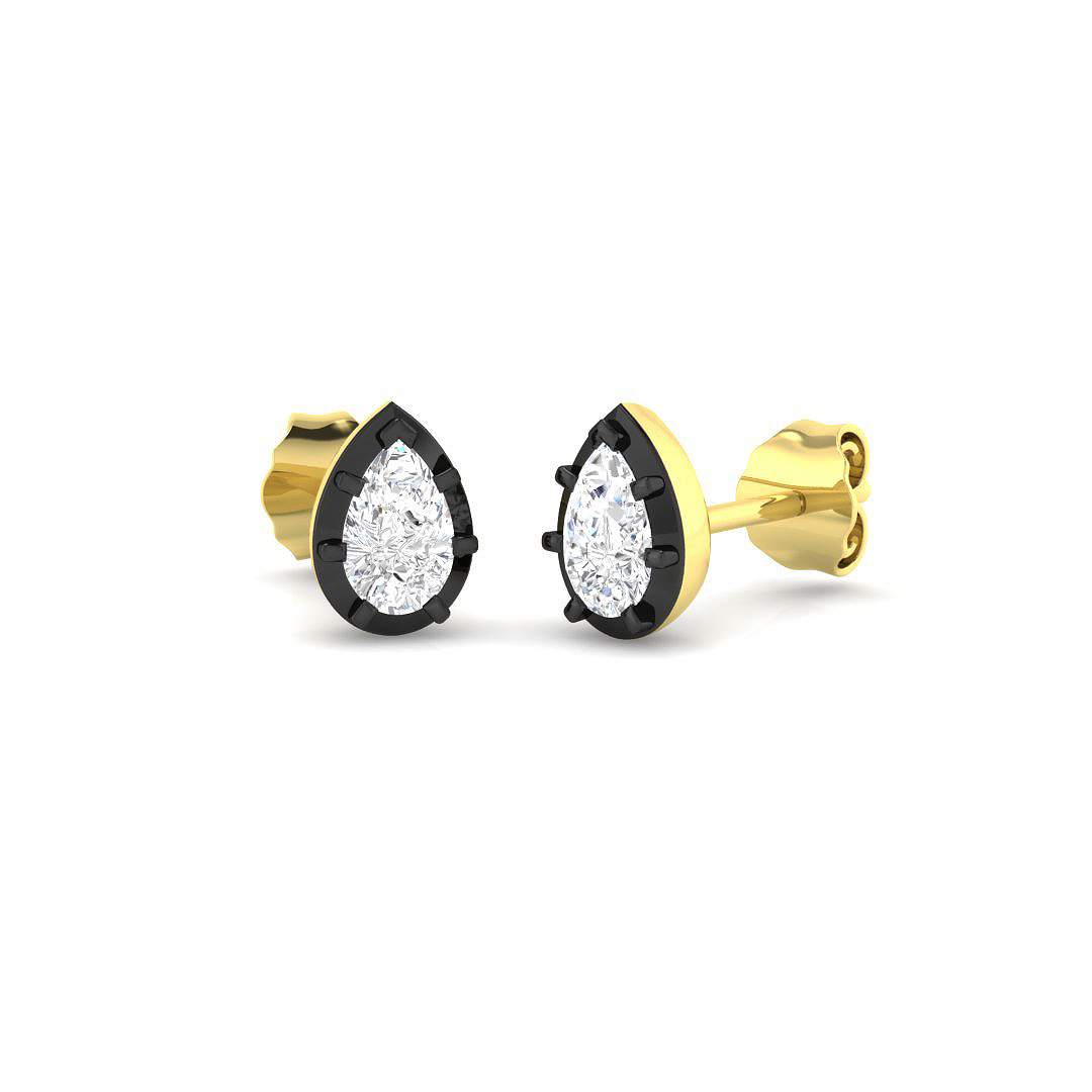 0.54ct Lab-Grown Diamond Solitaire Earrings in 9K Yellow Gold
