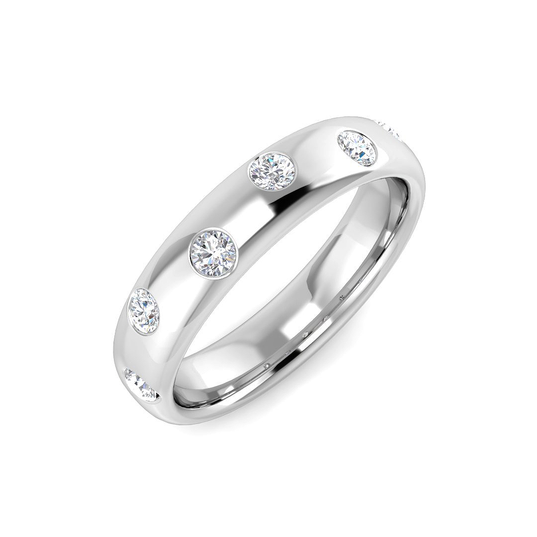0.26ct Lab-Grown Diamond Half Eternity Ring in 9K White Gold
