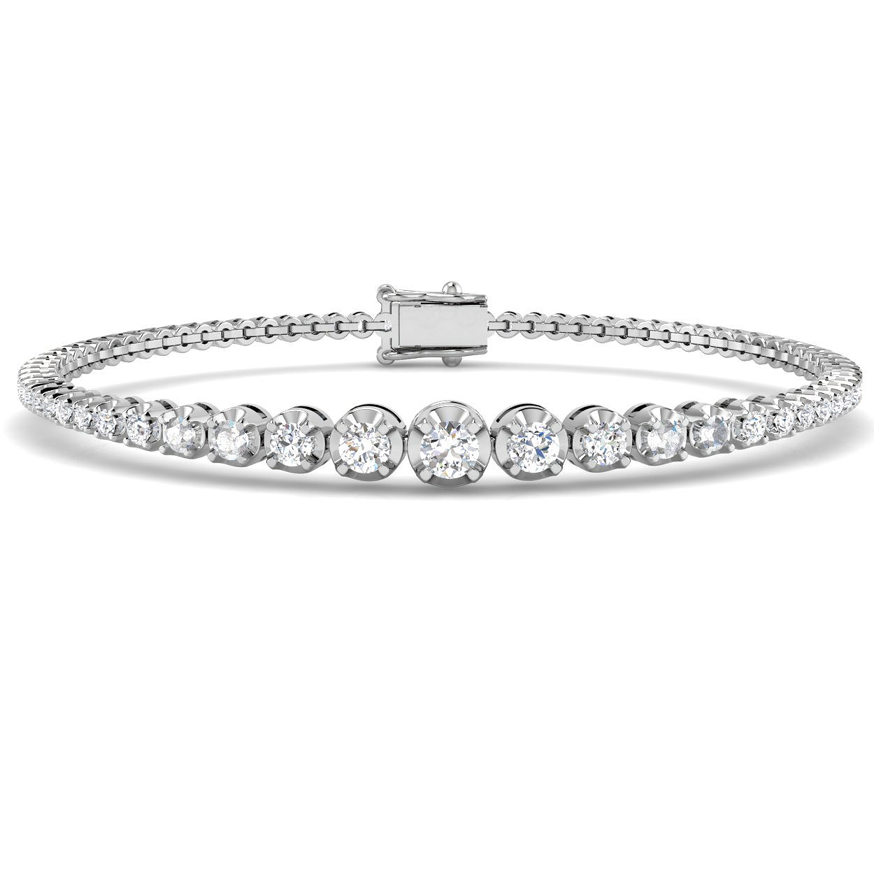 1.76ct Lab-Grown Diamond Tennis Bracelet in 9K White Gold
