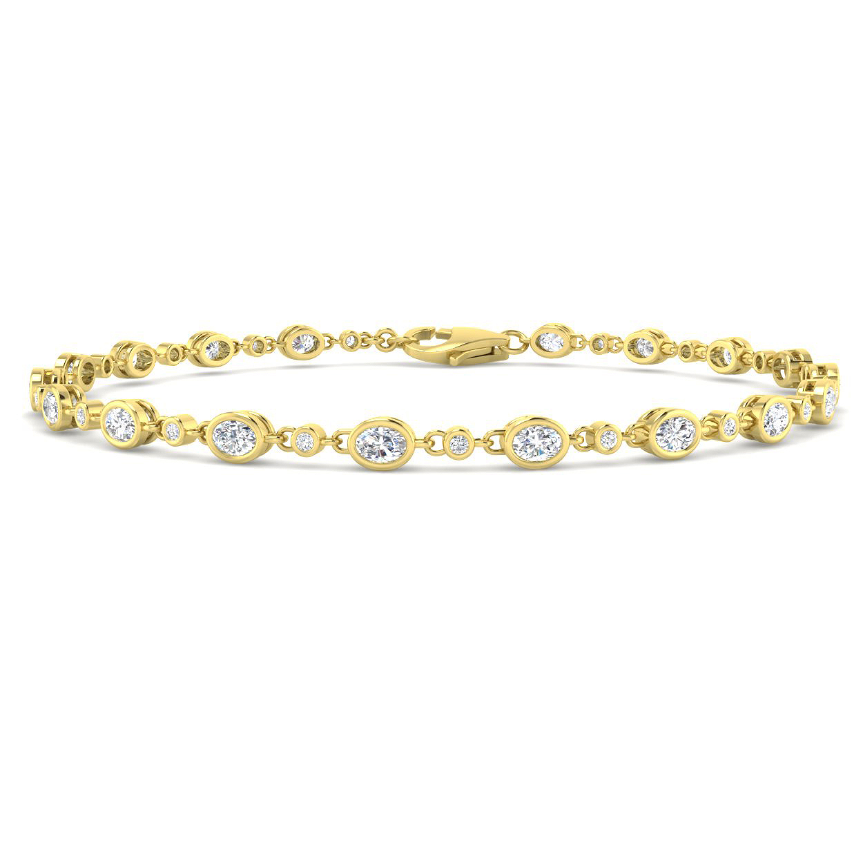 1.81ct Lab-Grown Diamond Tennis Bracelet in 9K Yellow Gold