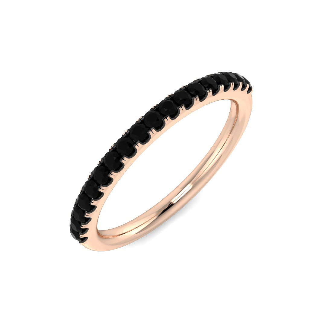 0.23ct Natural Diamond Half Eternity Ring in 18K Rose Gold