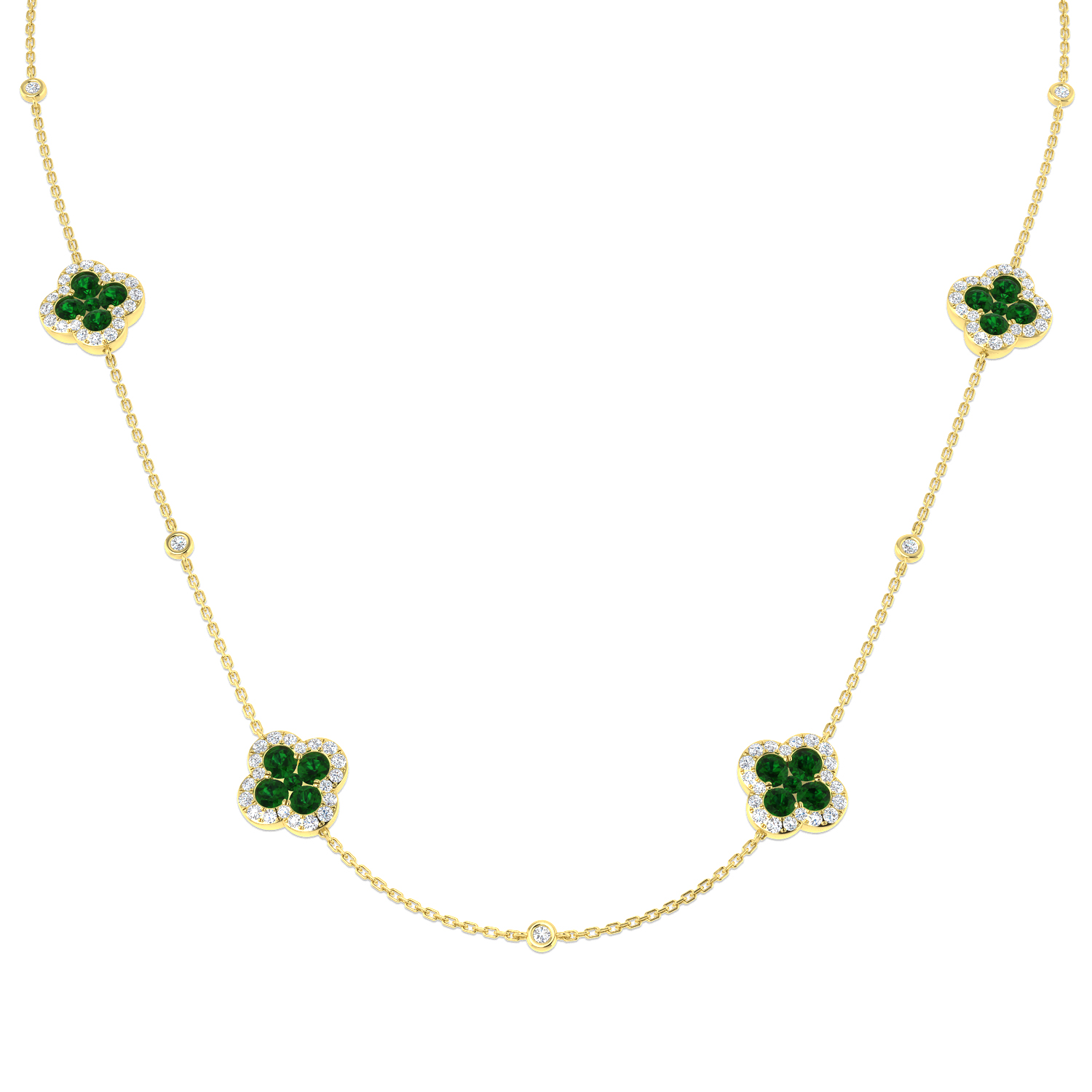 Clover Necklace in 18K Yellow Gold