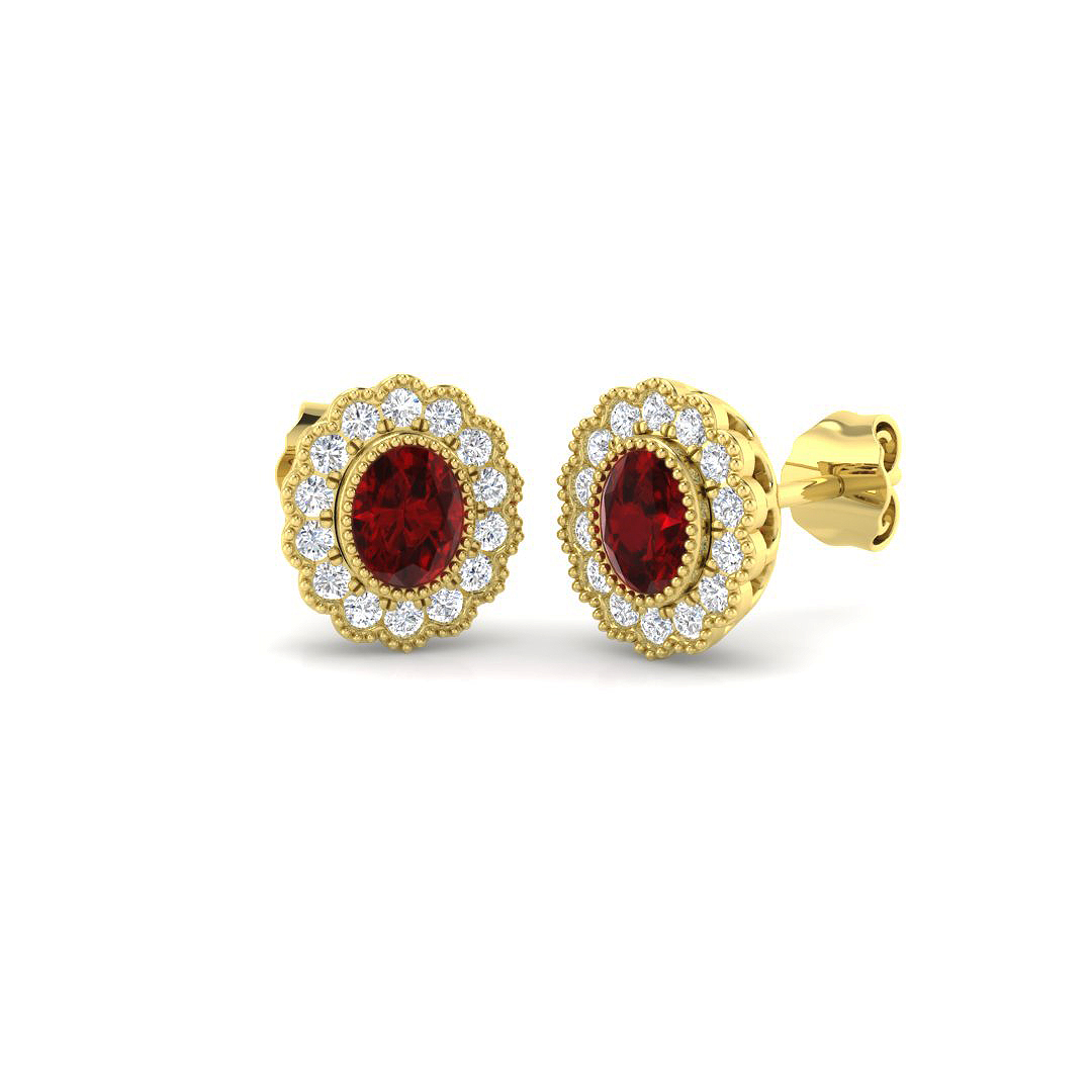 Vintage Earrings in 9K Yellow Gold