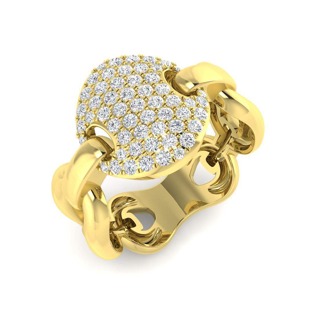 0.55ct Lab-Grown Diamond Fancy Ring in 9K Yellow Gold