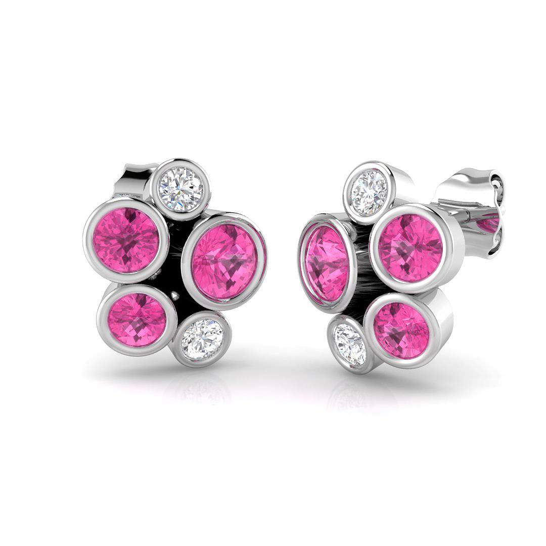 Fancy Earrings in 18K White Gold