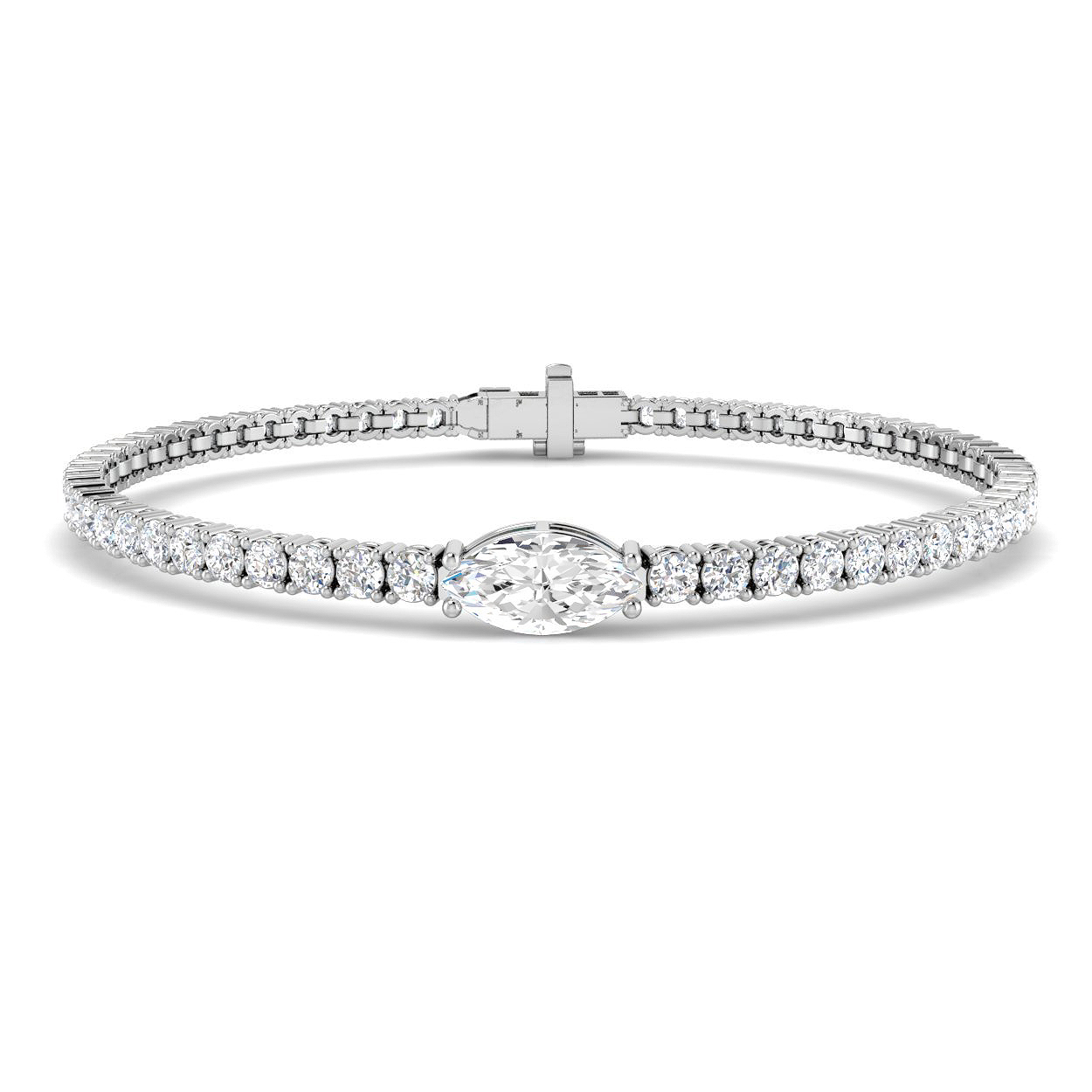 4.81ct Lab-Grown Diamond Tennis Bracelet in 9K White Gold