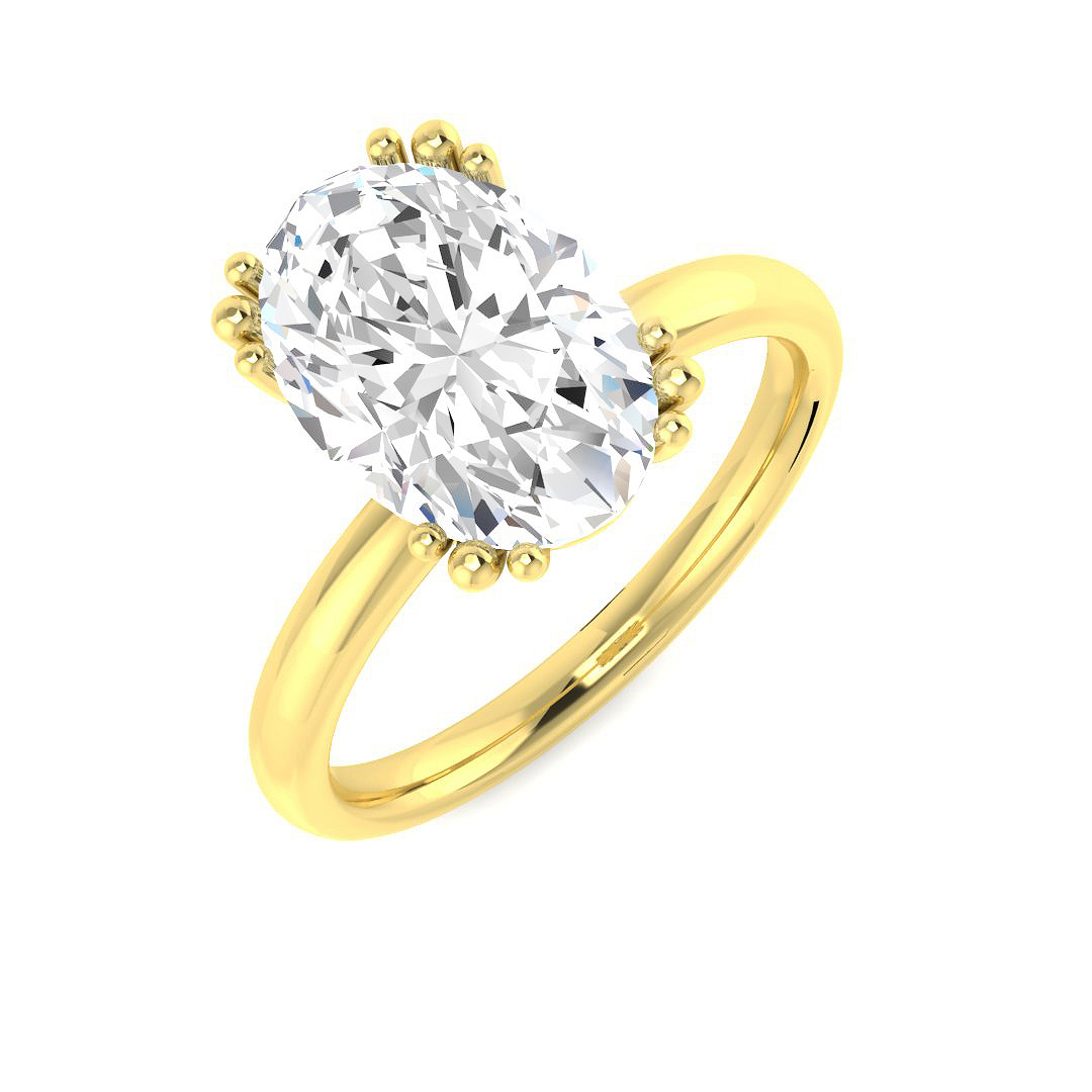 2.34ct Natural Diamond Engagement Rings Ring in 18K Yellow Gold