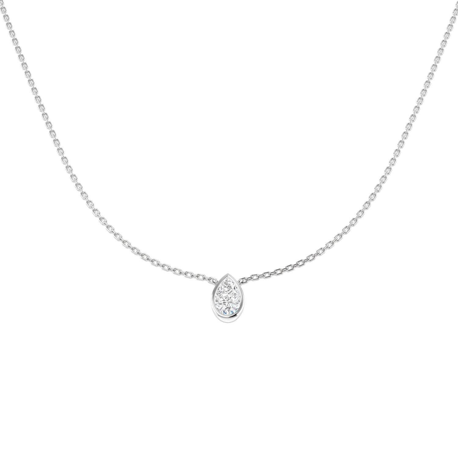 0.52ct Lab-Grown Diamond Solitaire Necklace in 9K White Gold