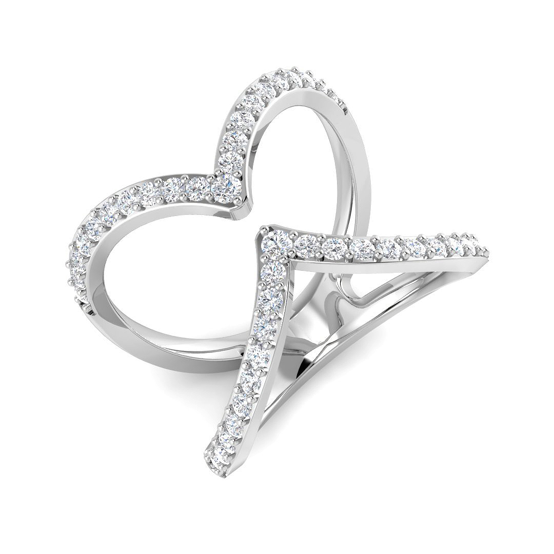 0.51ct Lab-Grown Diamond Fancy Ring in 9K White Gold