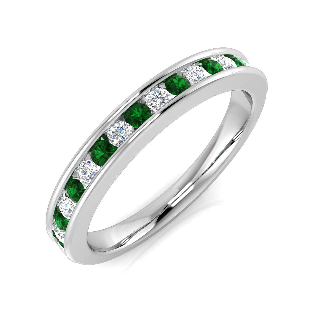 Emerald Ring in Platinum Platinum