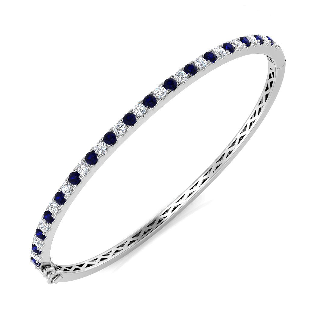 Gemstone Bangles Bangle in 18K White Gold