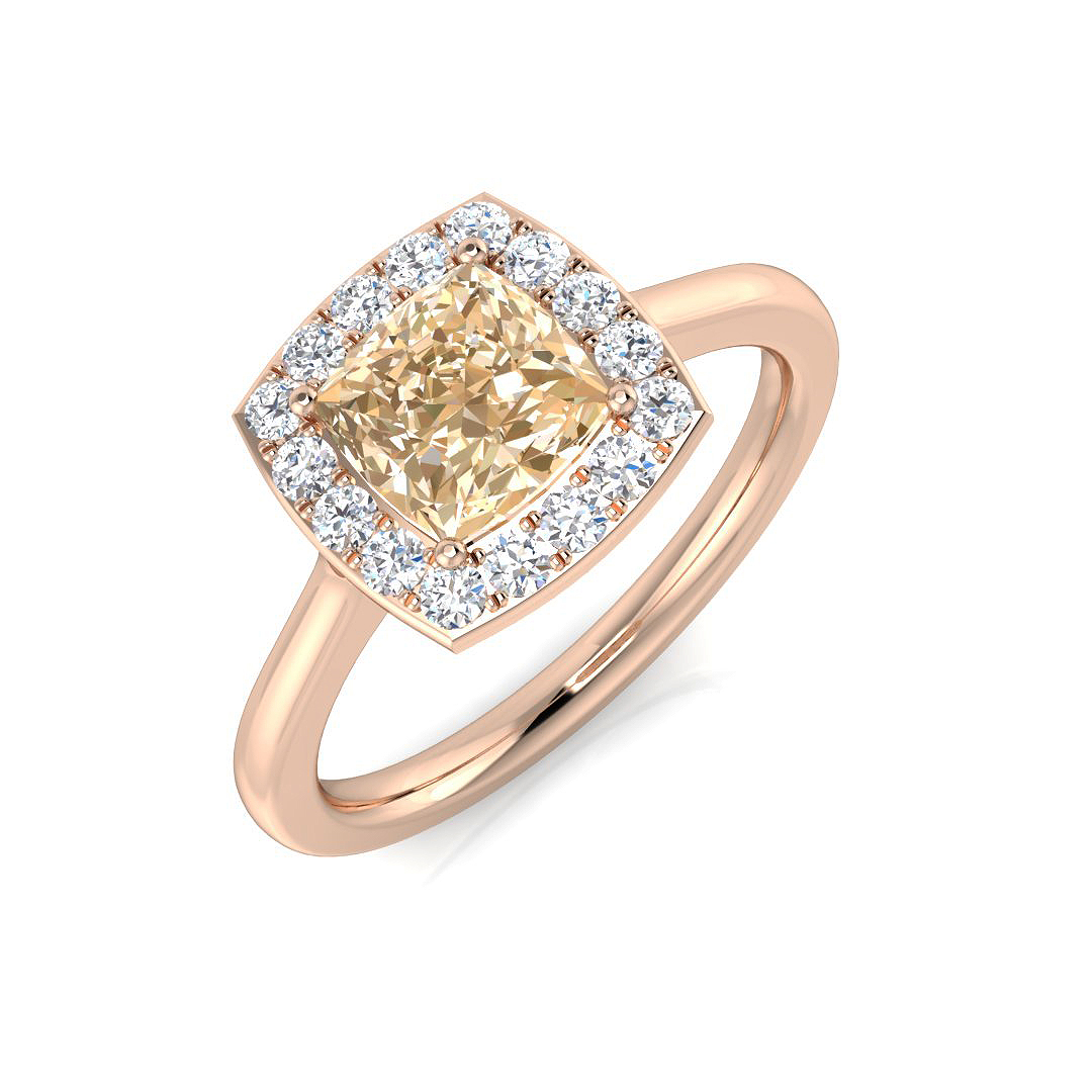 Morganite Ring in 18K Rose Gold