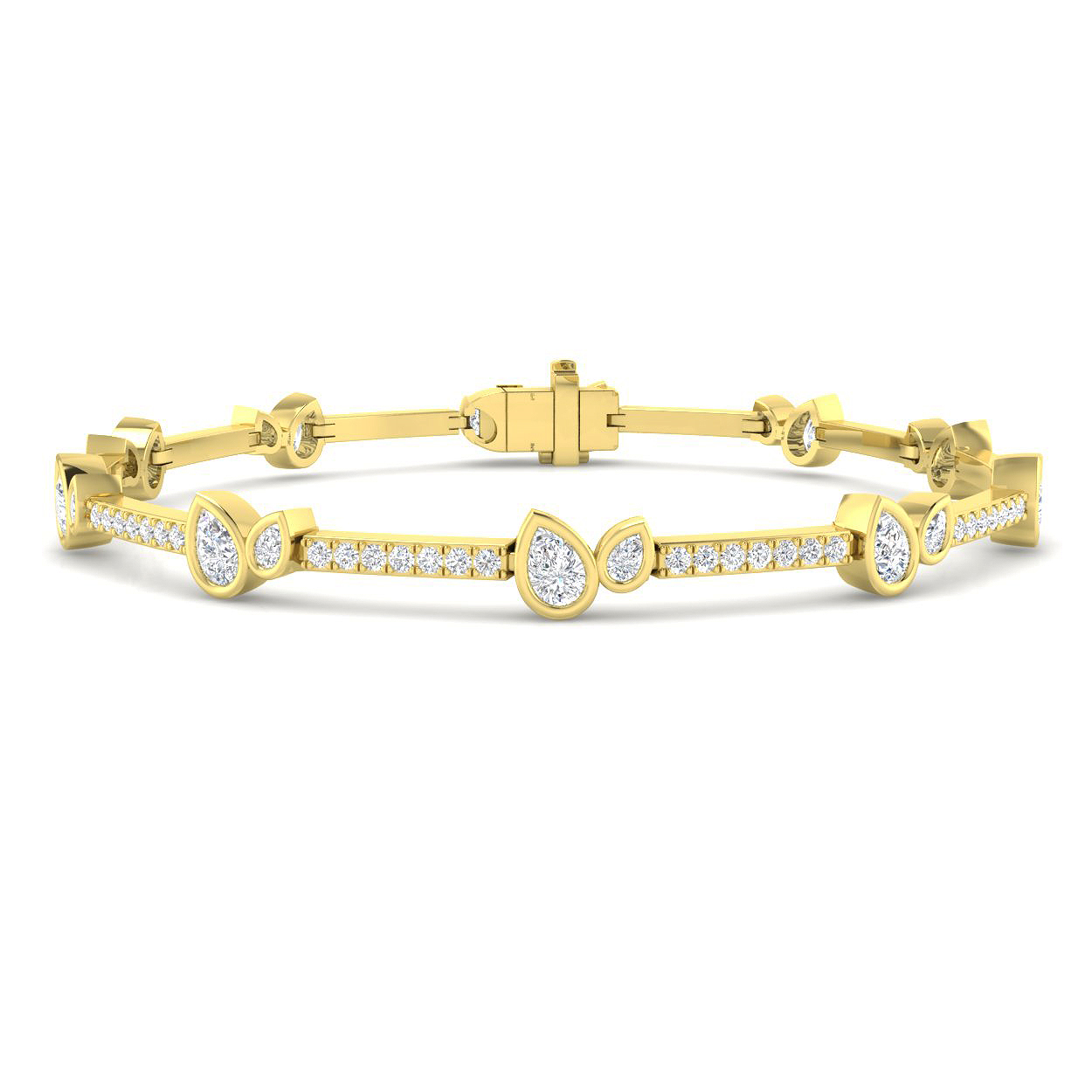 2.82ct Lab-Grown Diamond Tennis Bracelet in 9K Yellow Gold