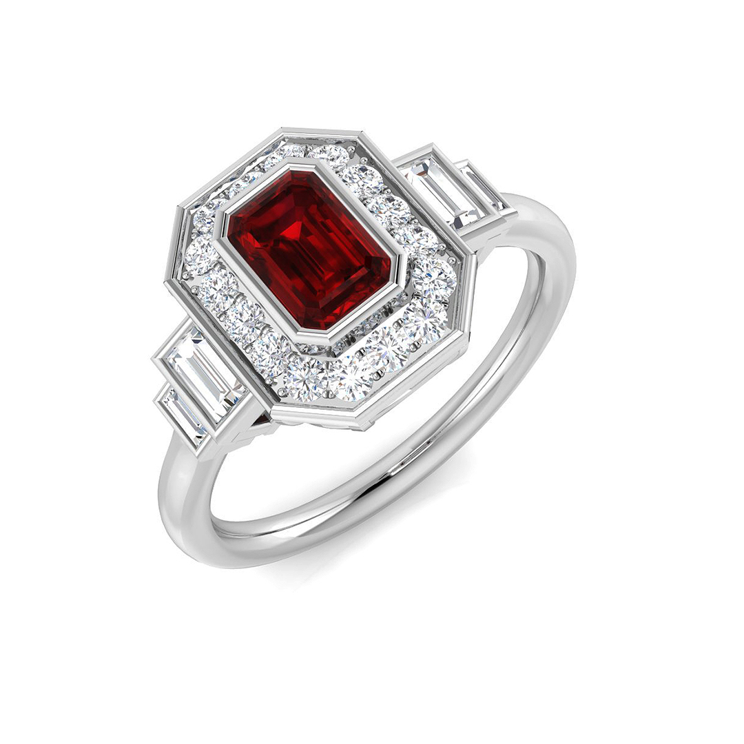 Ruby Ring in Platinum Platinum