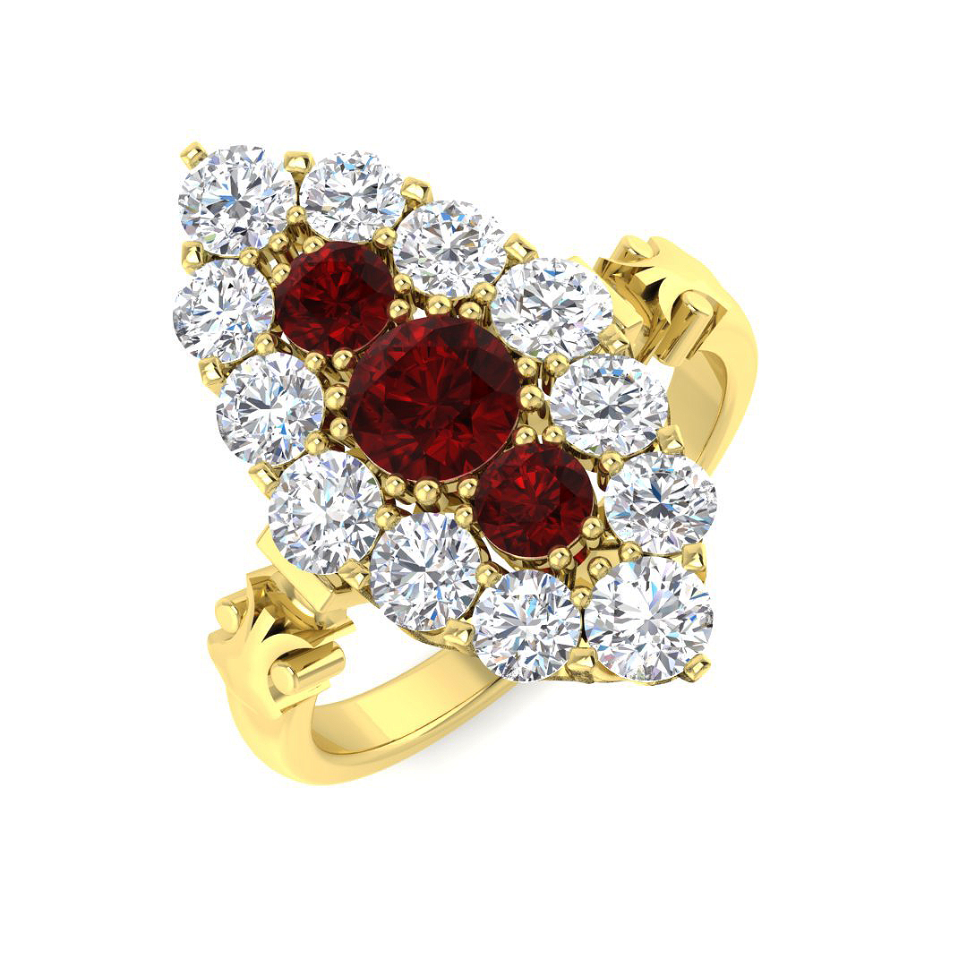 Ruby Ring in 9K Yellow Gold