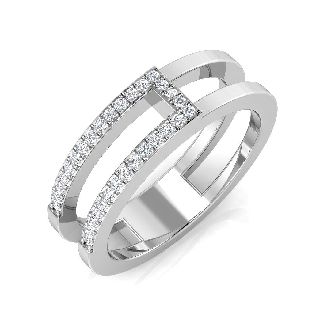 0.11ct Natural Diamond Fancy Ring in Platinum Platinum
