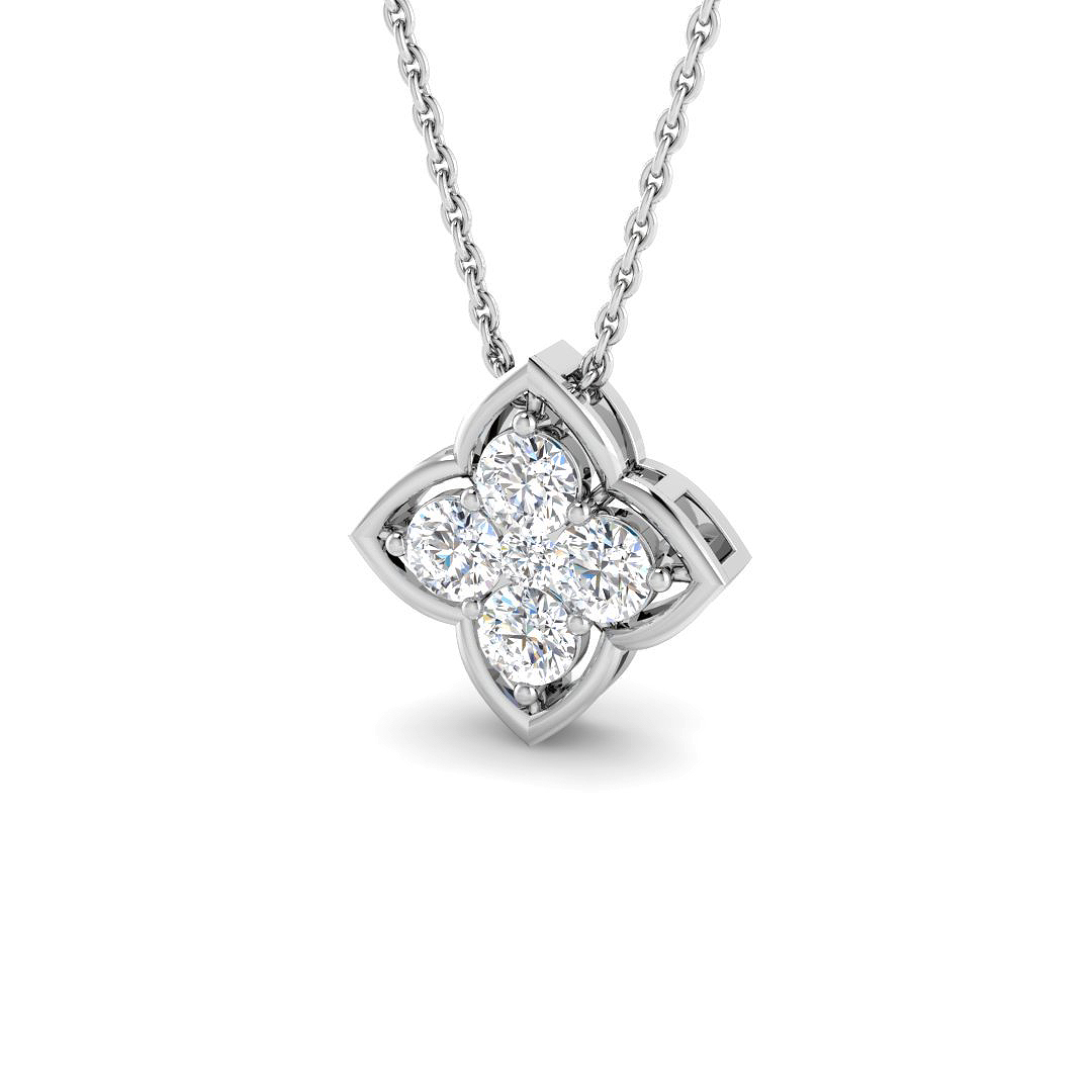 0.51ct Lab-Grown Diamond Shape Pendant in 9K White Gold