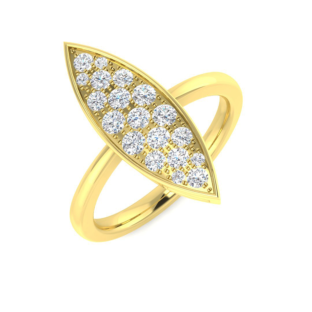 0.47ct Lab-Grown Diamond Cluster Ring in 9K Yellow Gold