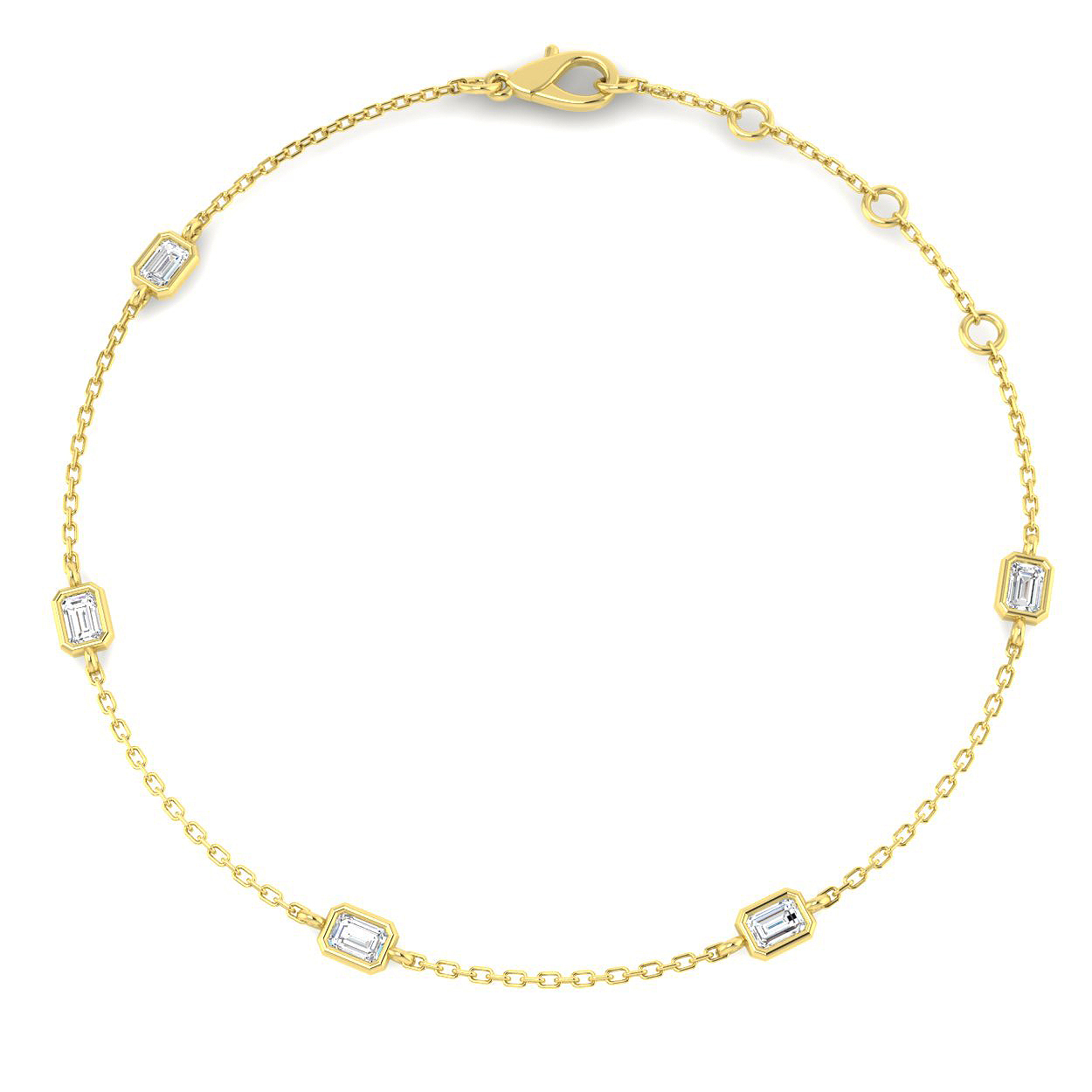 0.46ct Lab-Grown Diamond Spectacle & Solitaire Bracelet in 9K Yellow Gold