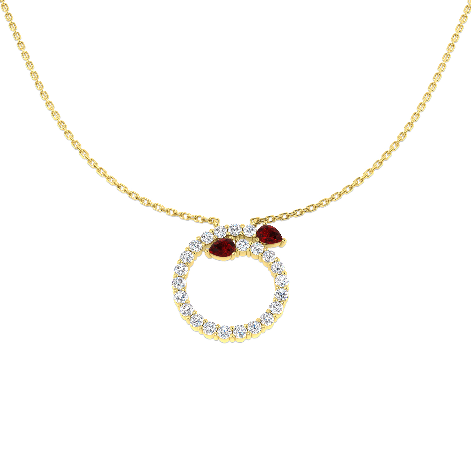 Ruby Necklace in 18K Yellow Gold