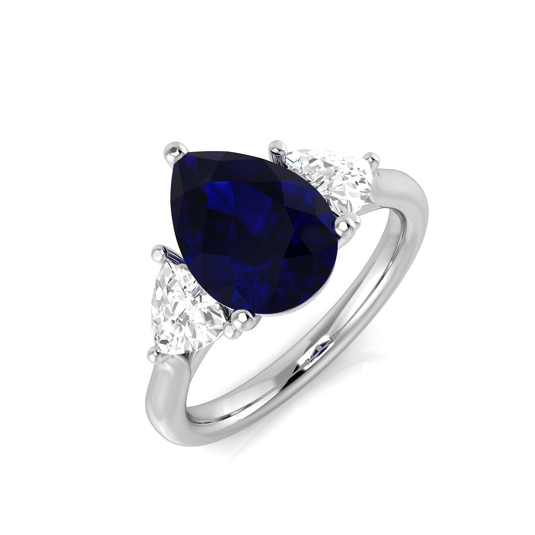 Blue Sapphire Ring in Platinum Platinum