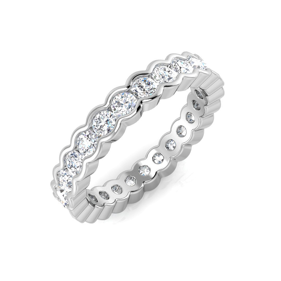 1.39ct Natural Diamond Full Eternity Ring in Platinum Platinum